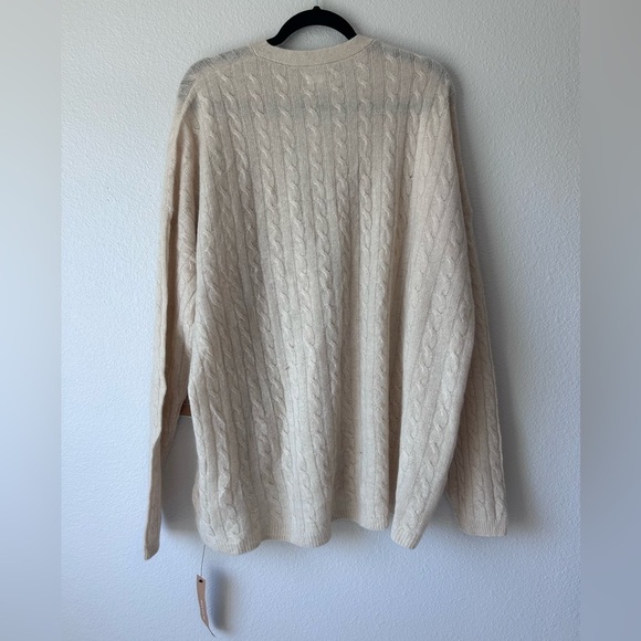 NWT Reformation Giusta Oversized Cashmere Cardigan eco beige large - Picture 5 of 10